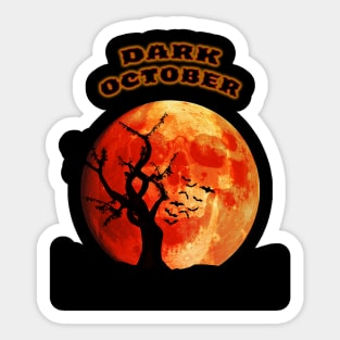 Halloween - Dark October Moon Sticker